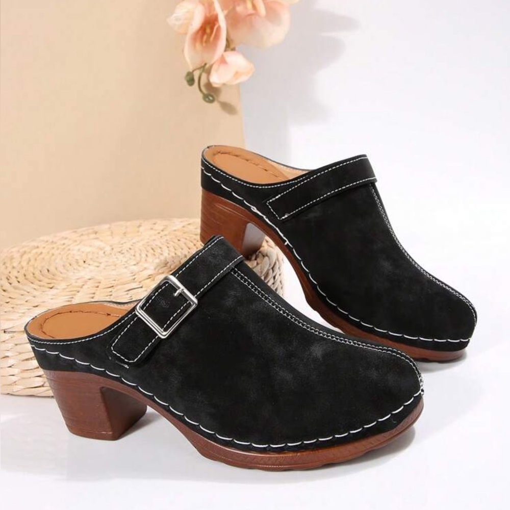 🆕 Faux Suede Mule Clogs - Picture 3 of 4